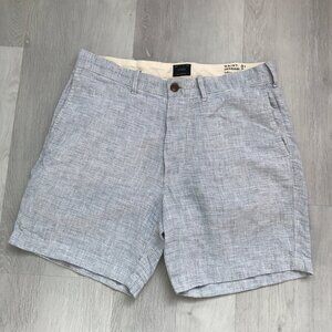 J CREW 100% LINEN FLAT FRONT SHORTS MENS 31